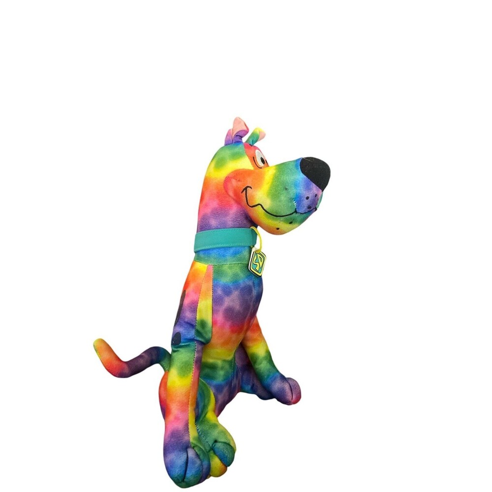 SCOOBY DOO Rare Tie‎ Dye 12" Sitting Plush Toy Factory - Picture 2 of 11